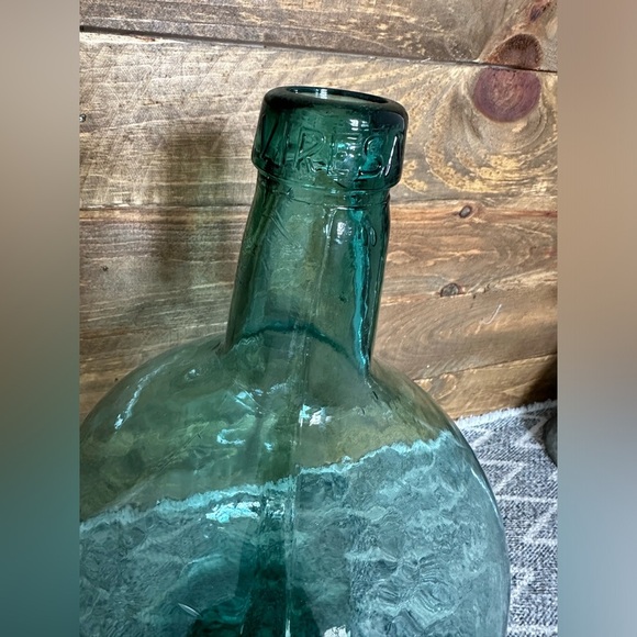 8 Liter Demijohn, Viresa Green Glass Bottle Jug Vintage Antique Carboy - Picture 16 of 16
